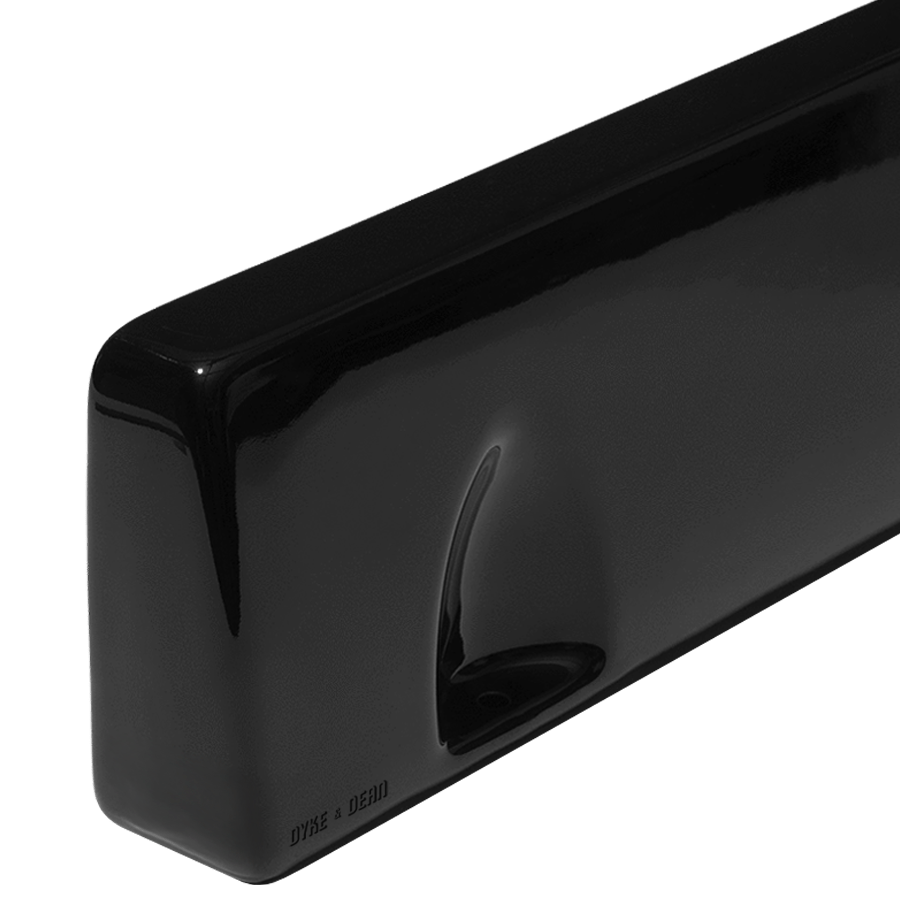 PORCELAIN WALL SHELF LARGE BLACK - DYKE & DEAN