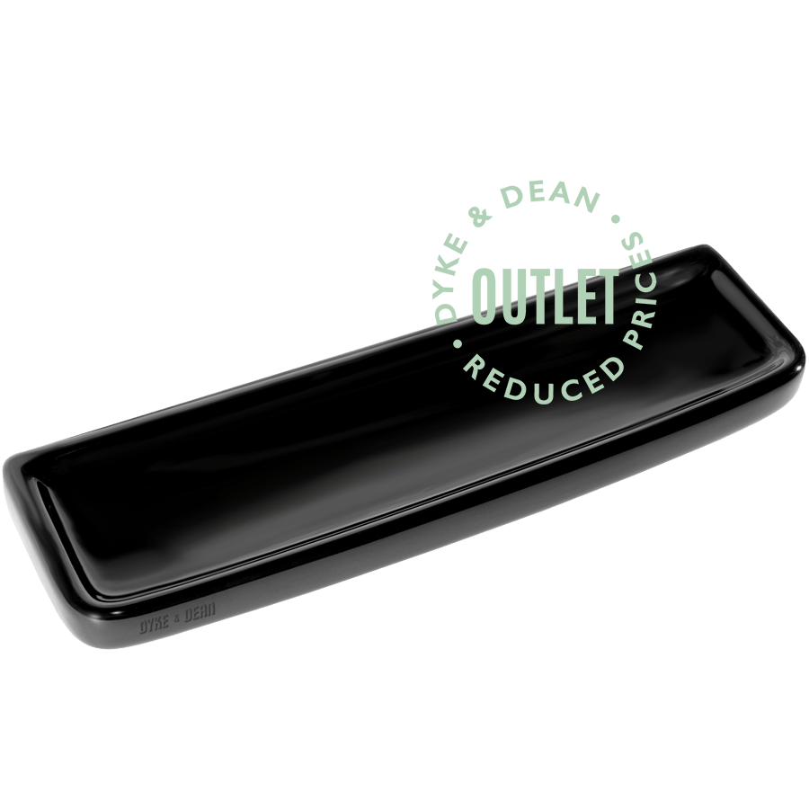 PORCELAIN WALL SHELF LARGE BLACK OUTLET - DYKE & DEAN