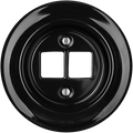 PORCELAIN WALL SOCKET BLACK PC/USB - DYKE & DEAN