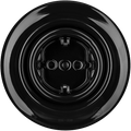 PORCELAIN WALL SOCKET BLACK SCHUKO - DYKE & DEAN
