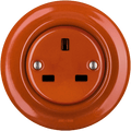 PORCELAIN WALL SOCKET BRICK RED UK - DYKE & DEAN