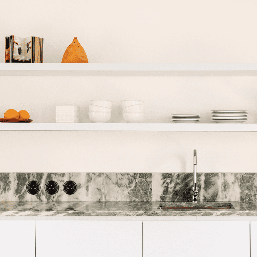 PORCELAIN WALL SOCKET BRICK RED UK - DYKE & DEAN