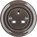 PORCELAIN WALL SOCKET BROWN UK - DYKE & DEAN