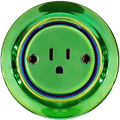 PORCELAIN WALL SOCKET CHLOREDO USA 15 AMP - DYKE & DEAN