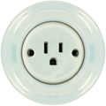 PORCELAIN WALL SOCKET CONCHA USA 15AMP - DYKE & DEAN