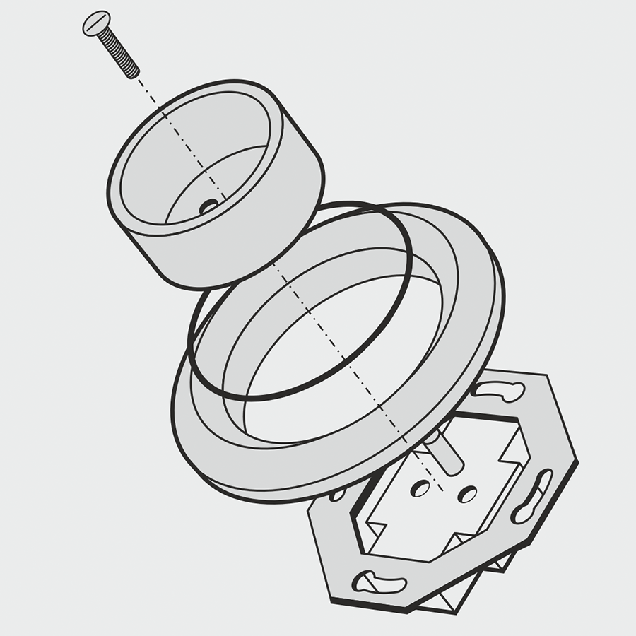 PORCELAIN WALL SOCKET COPPER - DYKE & DEAN