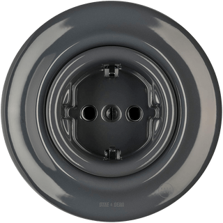 PORCELAIN WALL SOCKET DARK GREY SCHUKO - DYKE & DEAN
