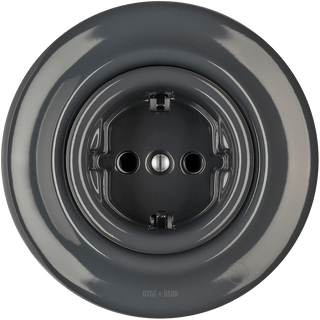 PORCELAIN WALL SOCKET DARK GREY SCHUKO - DYKE & DEAN