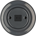 PORCELAIN WALL SOCKET DARK GREY USB-C - DYKE & DEAN