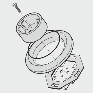 PORCELAIN WALL SOCKET DERMA SCHUKO - DYKE & DEAN