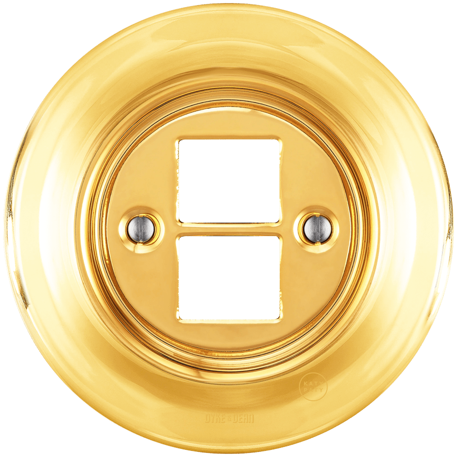 PORCELAIN WALL SOCKET GOLD PC/USB - DYKE & DEAN