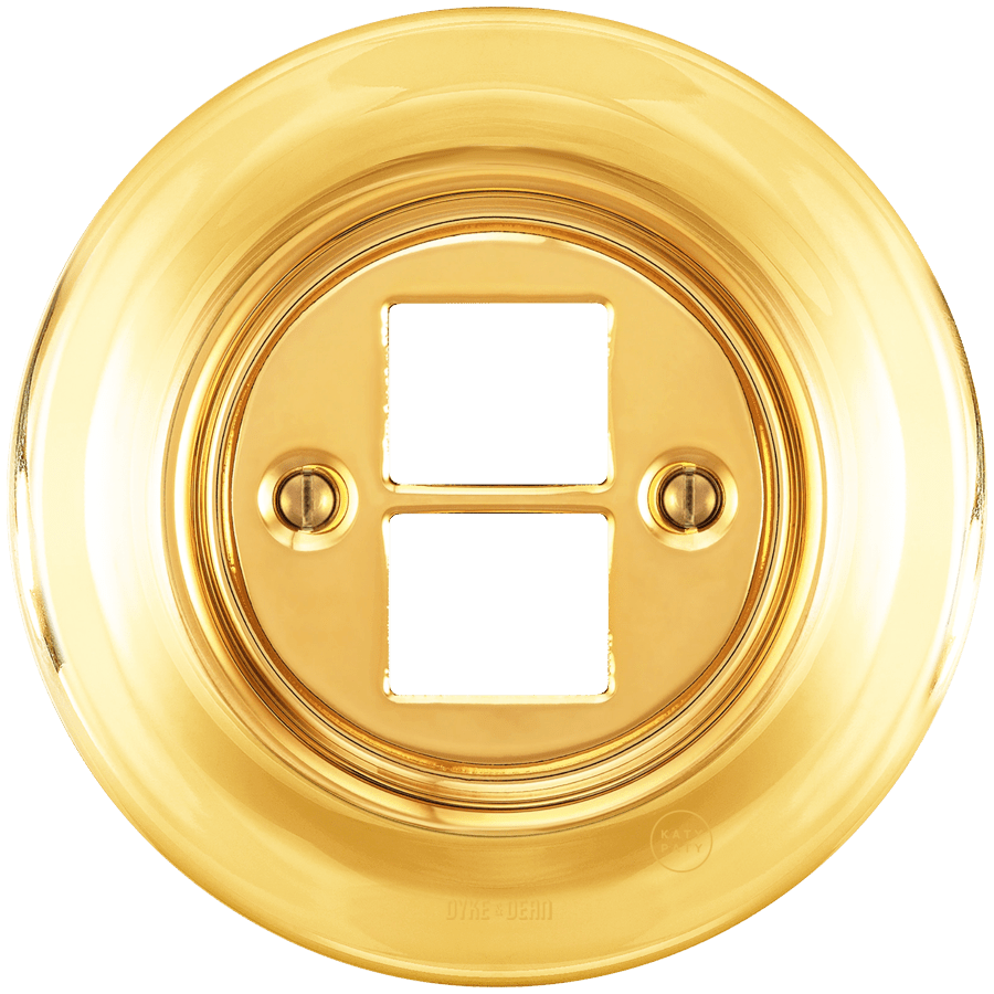 PORCELAIN WALL SOCKET GOLD PC/USB - DYKE & DEAN