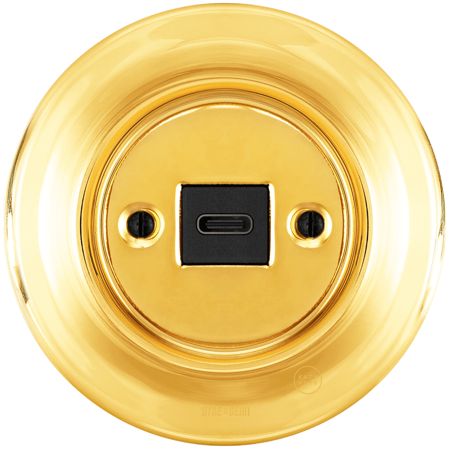 Usb Socket Gold Model PORCELAIN WALL SOCKET GOLD USB-C - DYKE & DEAN