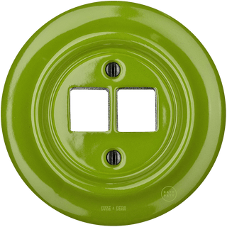 PORCELAIN WALL SOCKET GREEN PC/USB - DYKE & DEAN