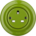 PORCELAIN WALL SOCKET GREEN UK - DYKE & DEAN
