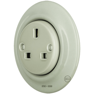 PORCELAIN WALL SOCKET GREY GREEN UK - DYKE & DEAN