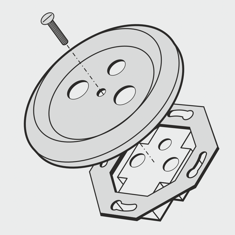 PORCELAIN WALL SOCKET GREY TV ANTENNA - DYKE & DEAN