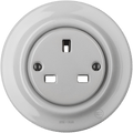 PORCELAIN WALL SOCKET GREY UK - DYKE & DEAN