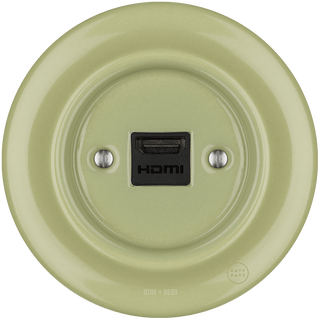 PORCELAIN WALL SOCKET MOSS GREEN HDMI - DYKE & DEAN
