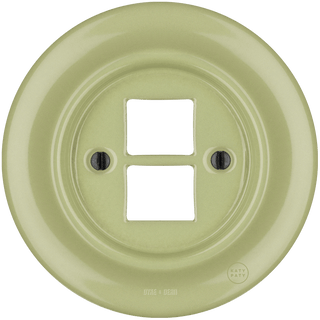 PORCELAIN WALL SOCKET MOSS GREEN PC/USB - DYKE & DEAN