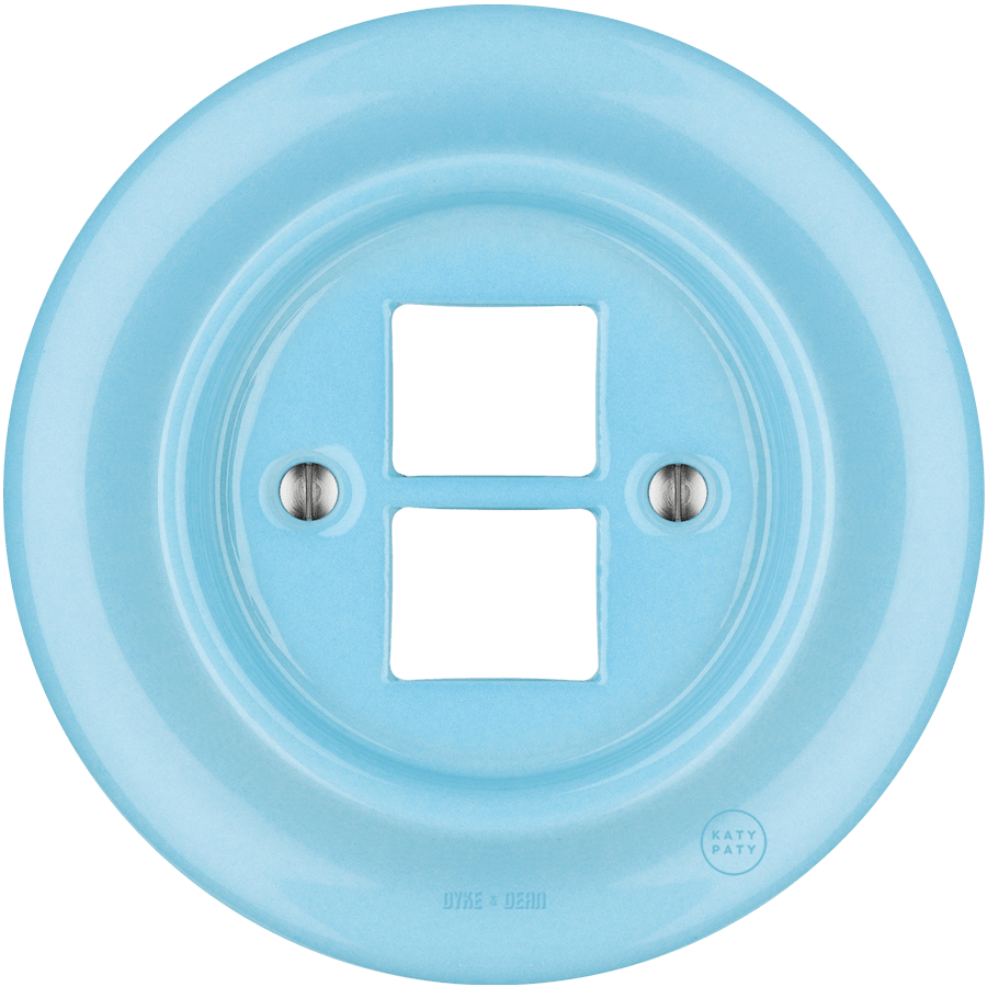 PORCELAIN WALL SOCKET PASTEL BLUE PC/USB - DYKE & DEAN
