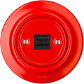 PORCELAIN WALL SOCKET RED HDMI - DYKE & DEAN