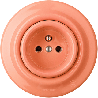 PORCELAIN WALL SOCKET SALMON - DYKE & DEAN