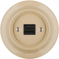Sand porcelain HDMI wall socket by Katy Paty