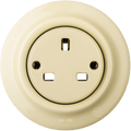 PORCELAIN WALL SOCKET VANILLA UK - DYKE & DEAN