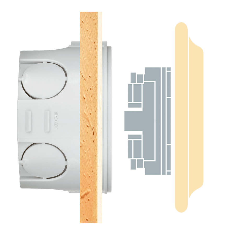 PORCELAIN WALL SOCKET WHITE PC/USB - DYKE & DEAN