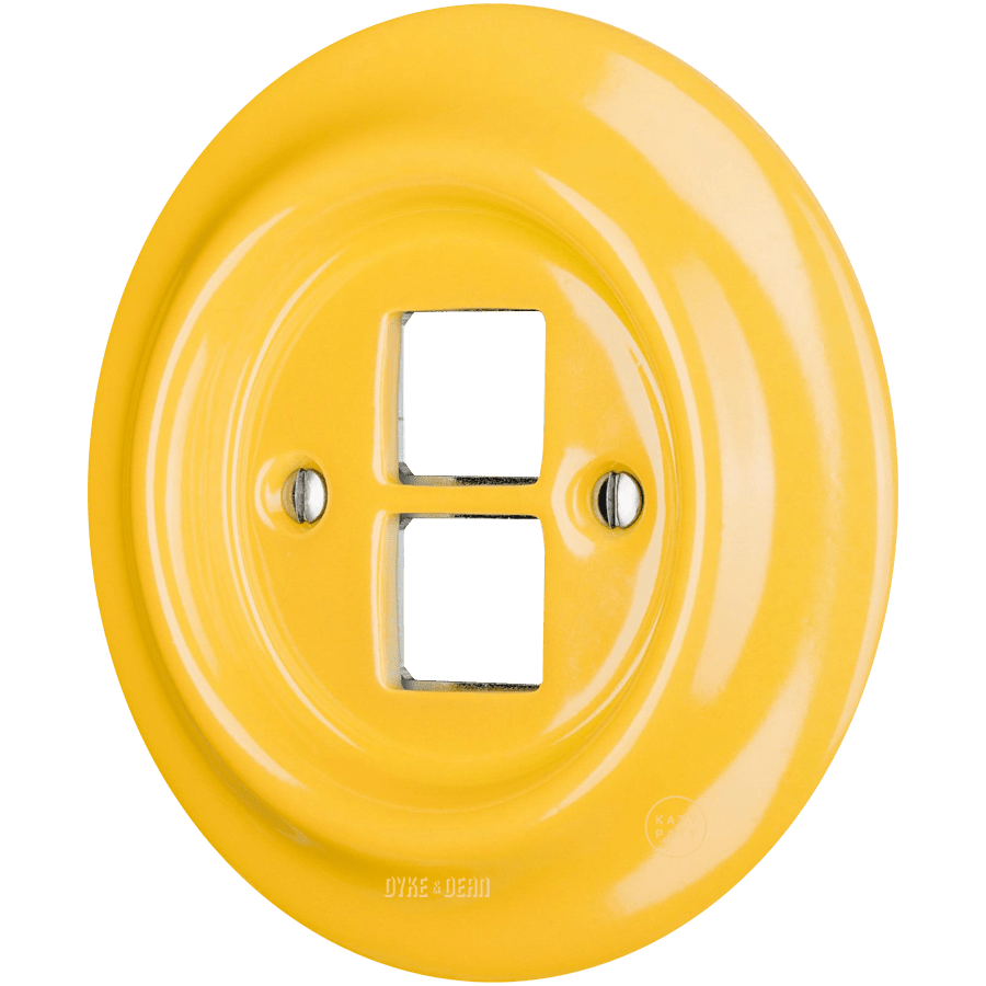 PORCELAIN WALL SOCKET YELLOW PC/USB - DYKE & DEAN