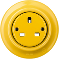 PORCELAIN WALL SOCKET YELLOW UK - DYKE & DEAN