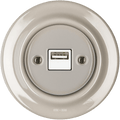 PORCELAIN WALL USB CHARGER CAPPUCCINO - DYKE & DEAN