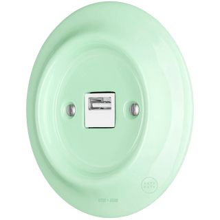 PORCELAIN WALL USB CHARGER MINT - DYKE & DEAN