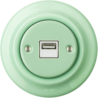 PORCELAIN WALL USB CHARGER MINT - DYKE & DEAN