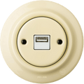 PORCELAIN WALL USB CHARGER VANILLA - DYKE & DEAN