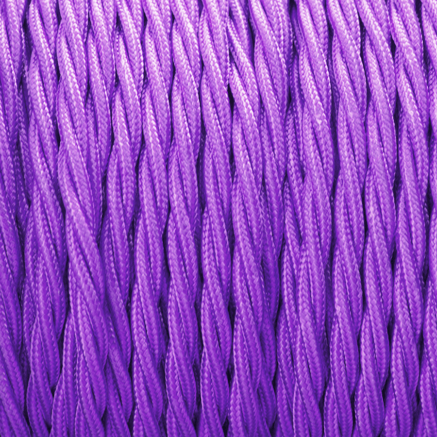 PURPLE TWISTED FABRIC CABLE - DYKE & DEAN