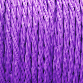 PURPLE TWISTED FABRIC CABLE - DYKE & DEAN