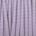PURPLE & WHITE ZIG ZAG FABRIC CABLE - DYKE & DEAN