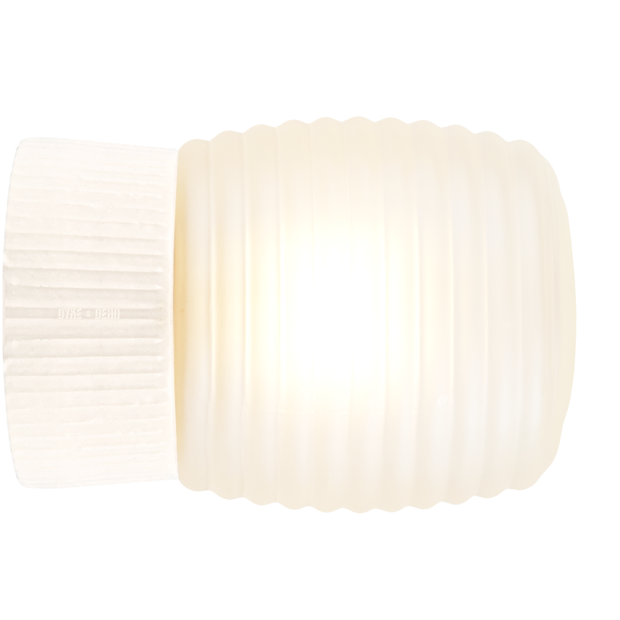 RIBBED CERAMIC REARWIRED LAMPS - WALL LIGHTS - DYKE & DEAN  - Homewares | Lighting | Modern Home Furnishings