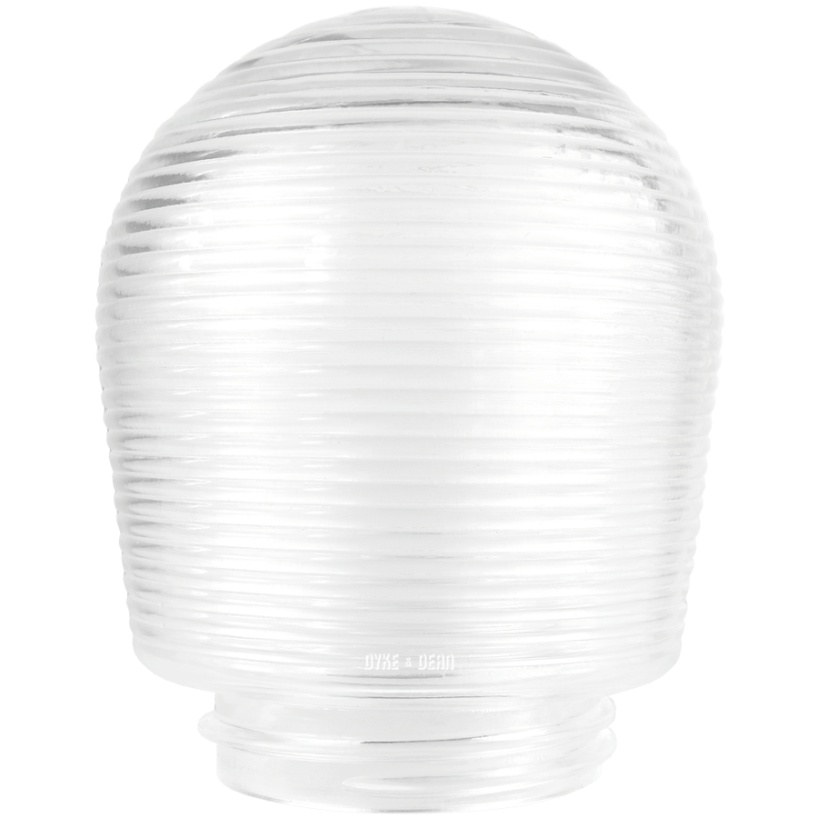 RIBBED DOME CLEAR GLASS 85mm - DYKE & DEAN