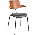 VL118 LEATHER & WOOD CHAIR - DYKE & DEAN