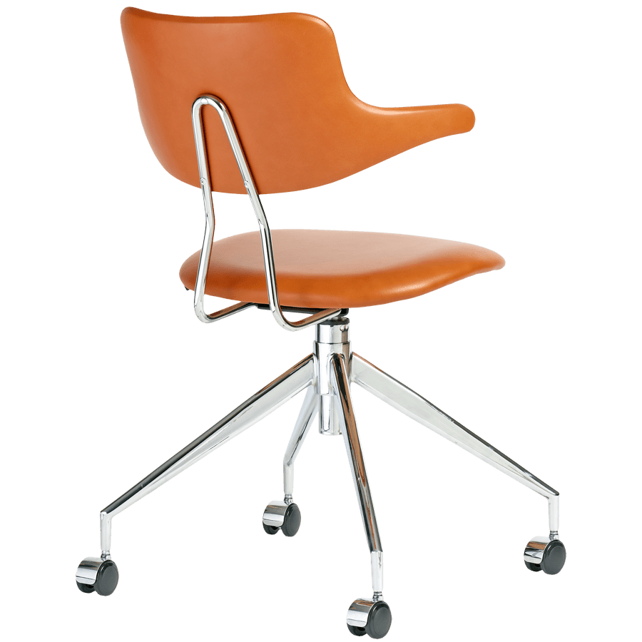 VL119 LEATHER SWIVEL CHAIR - DYKE & DEAN