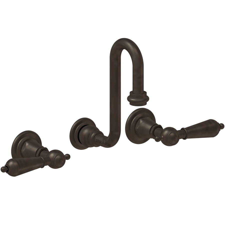 WALL MOUNTED SWAN SPOUT LEVER HANDLE TAPS - DYKE & DEAN