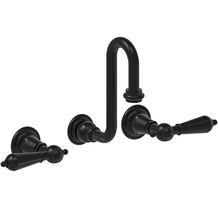 WALL MOUNTED SWAN SPOUT LEVER HANDLE TAPS - DYKE & DEAN