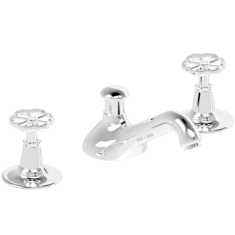 WASH BASIN SET SPOUT FLOWER TAPS - DYKE & DEAN