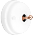 WHITE CERAMIC 2 WAY TOGGLE WALL SWITCH COPPER - DYKE & DEAN