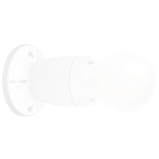 WHITE FIXED STUBBY CERAMIC LAMP - DYKE & DEAN