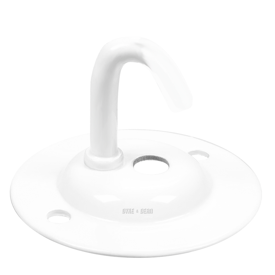 WHITE GLOSS CEILING HOOK - DYKE & DEAN