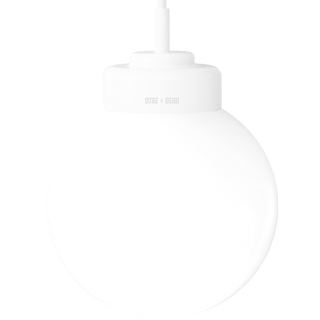 WHITE PORCELAIN CERAMIC PENDANT - DYKE & DEAN